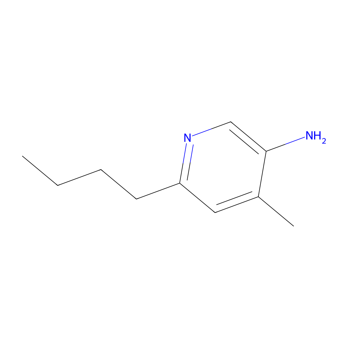 6-Butyl-4-methylpyridin-3-amine molecular structure, CAS 1694880-73-3