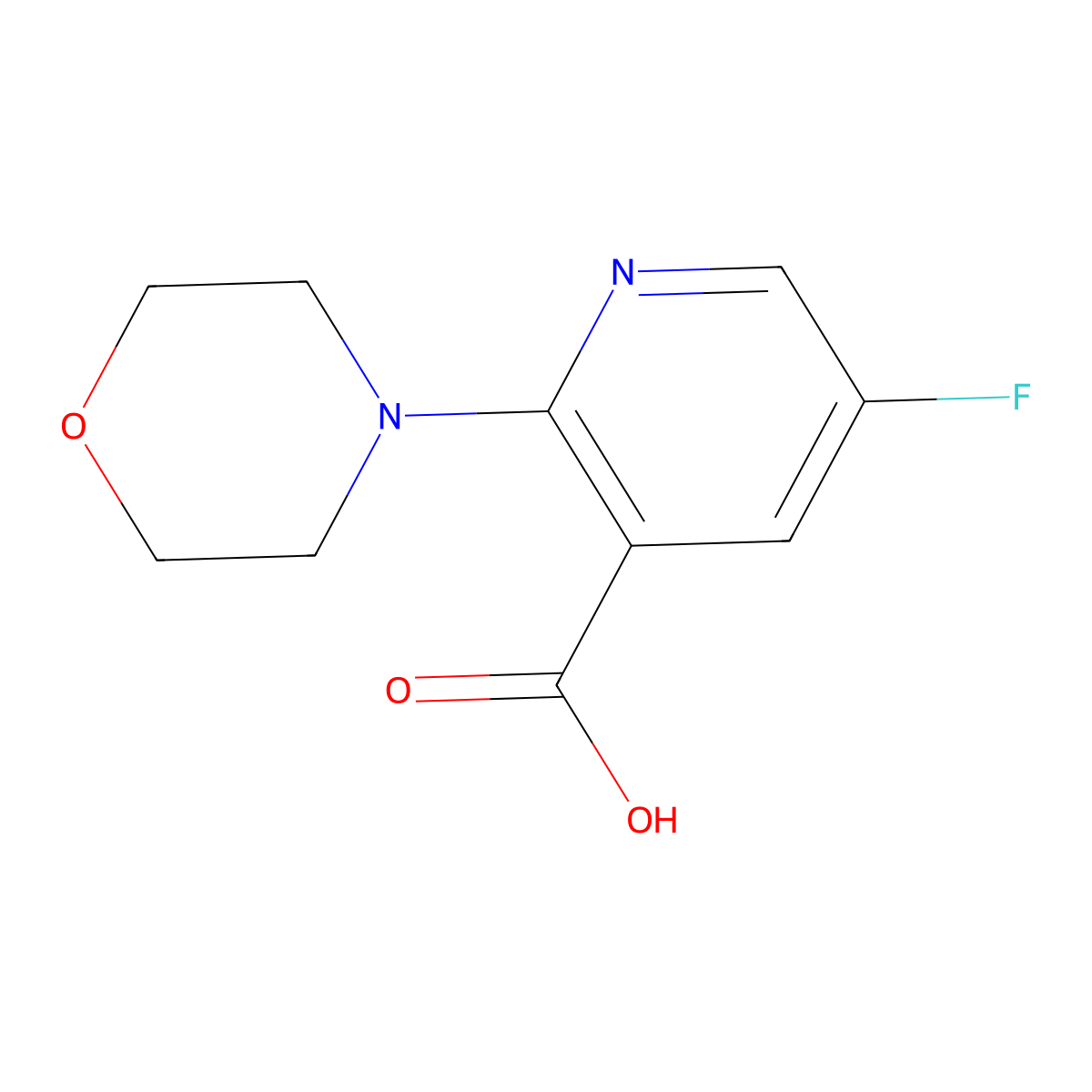 5-Fluoro-2-morpholinonicotinic acid molecular structure, CAS 1694882-44-4