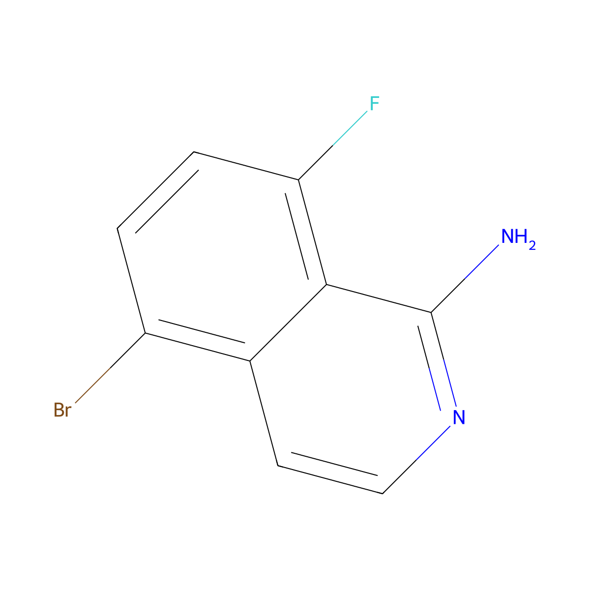 5-Bromo-8-fluoroisoquinolin-1-amine molecular structure, CAS 1694884-77-9