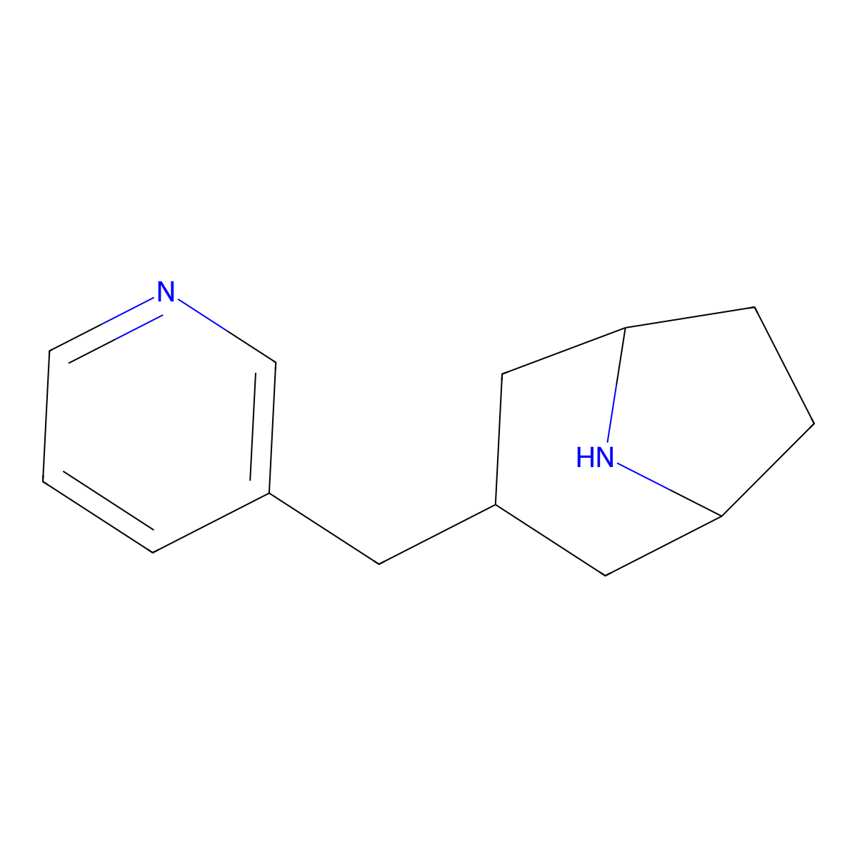 3-[(Pyridin-3-yl)methyl]-8-azabicyclo[3.2.1]octane molecular structure, CAS 1694888-62-4