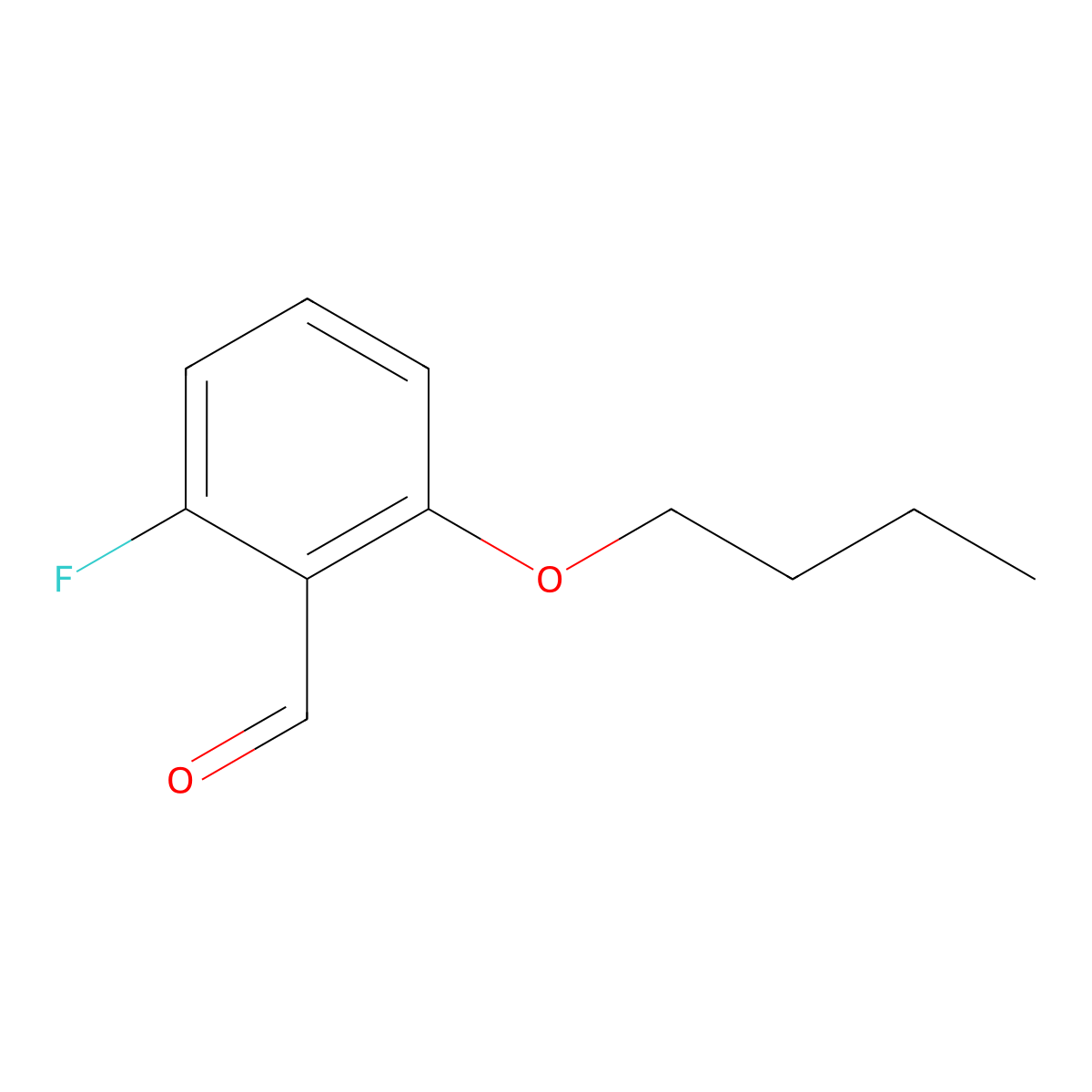2-Butoxy-6-fluorobenzaldehyde molecular structure, CAS 1694895-08-3