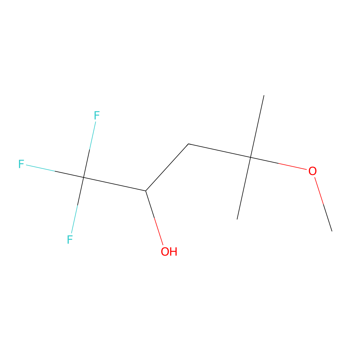 1,1,1-Trifluoro-4-methoxy-4-methylpentan-2-ol molecular structure, CAS 1694902-58-3