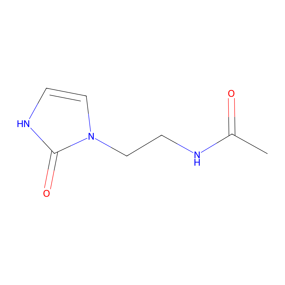 N-[2-(2-oxo-2,3-dihydro-1H-imidazol-1-yl)ethyl]acetamide molecular structure, CAS 1694903-65-5