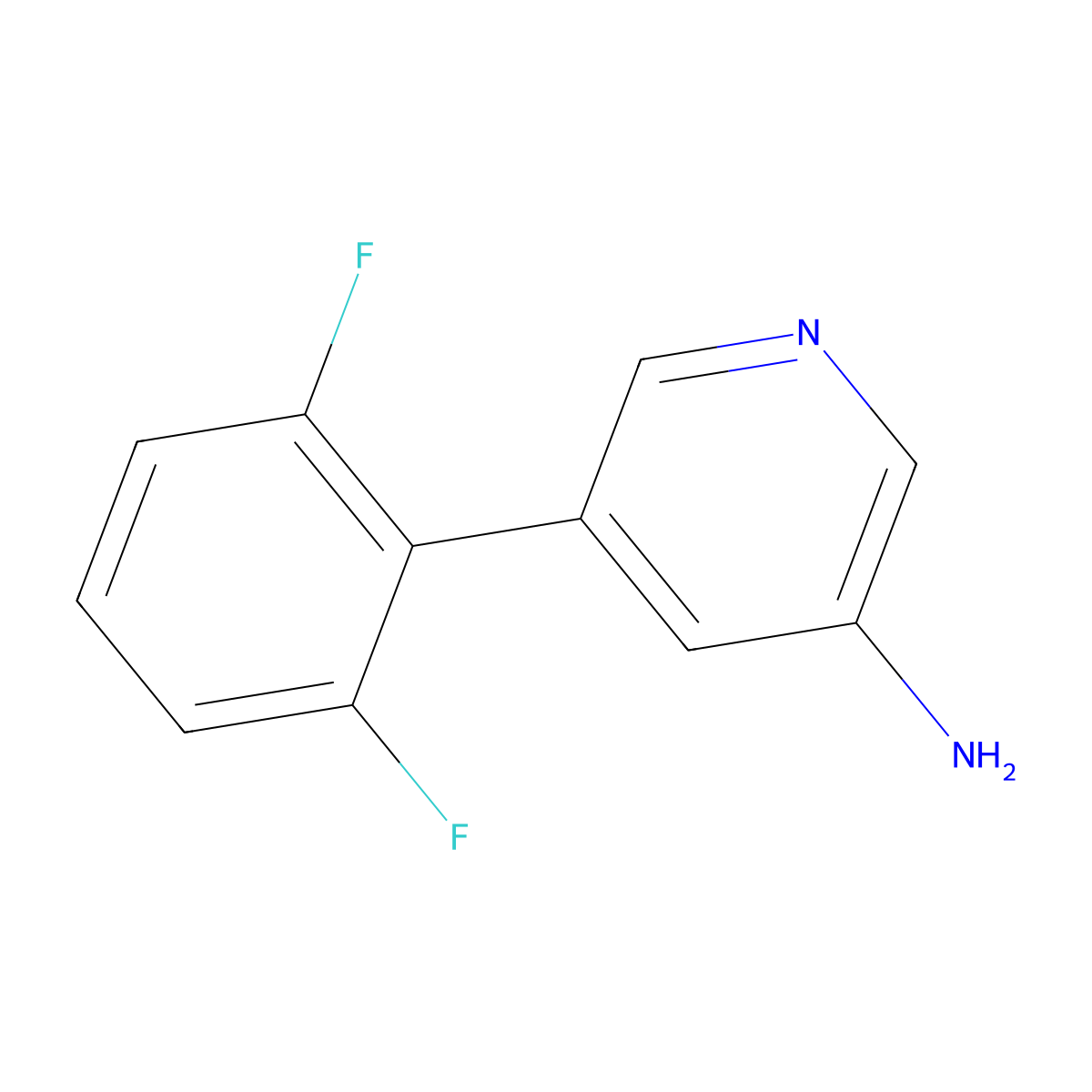 5-(2,6-Difluorophenyl)-3-pyridinamine molecular structure, CAS 1694920-92-7