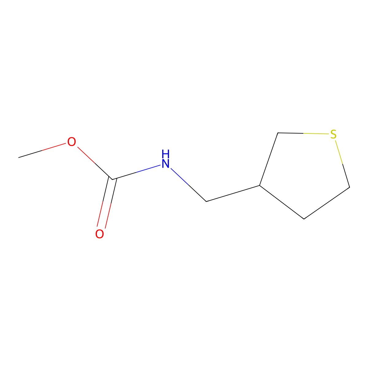 methyl N-[(thiolan-3-yl)methyl]carbamate molecular structure, CAS 1694942-15-8