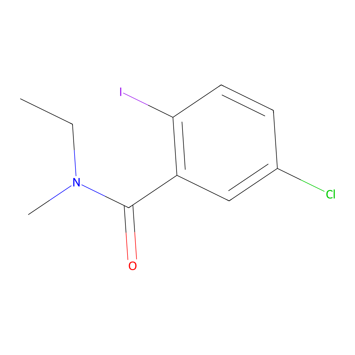 5-Chloro-N-ethyl-2-iodo-N-methylbenzamide molecular structure, CAS 1694971-81-7