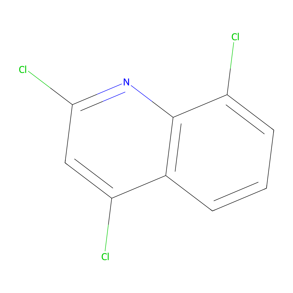 2,4,8-Trichloroquinoline molecular structure, CAS 1695-58-5