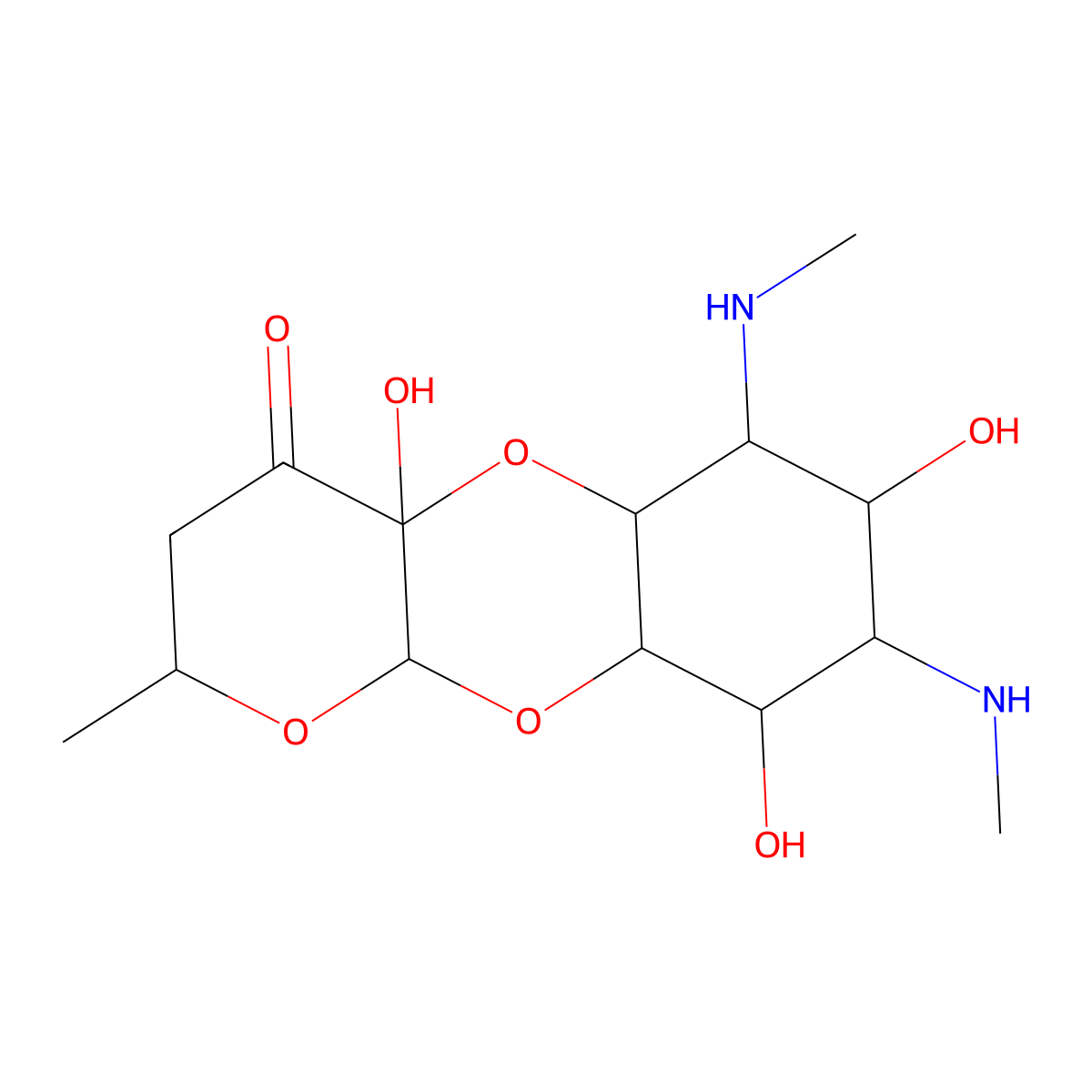 Spectinomycin molecular structure, CAS 1695-77-8