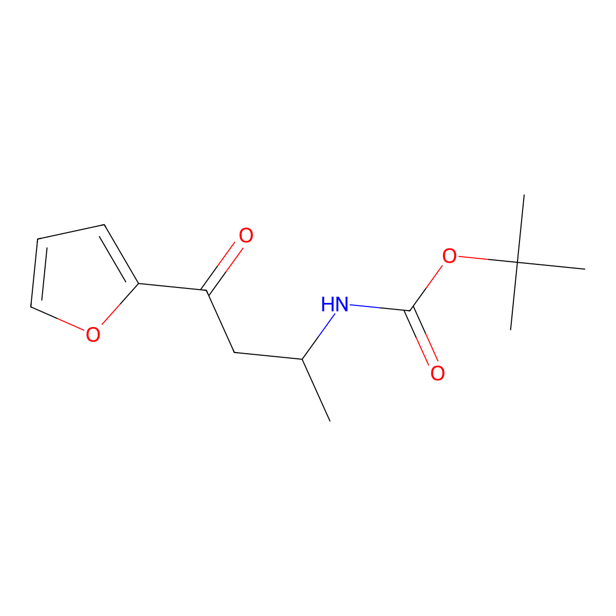 tert-butyl N-[4-(furan-2-yl)-4-oxobutan-2-yl]carbamate molecular structure, CAS 1695010-97-9