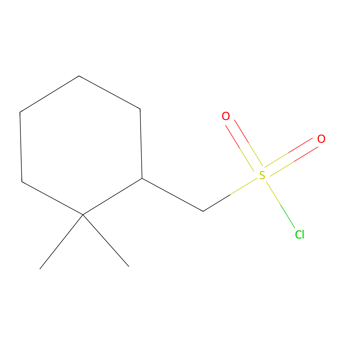 (2,2-Dimethylcyclohexyl)methanesulfonyl chloride molecular structure, CAS 1695016-55-7