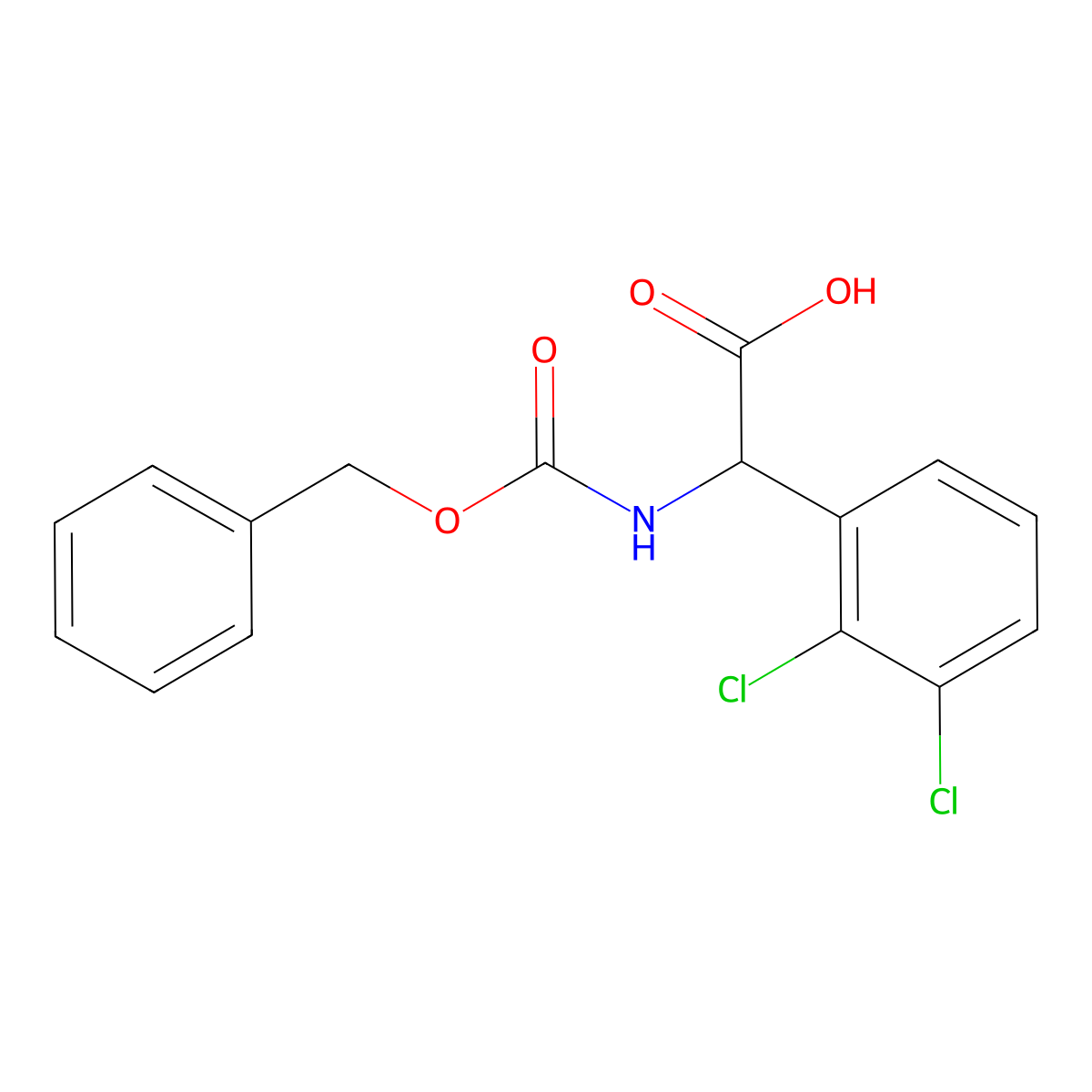 2-{[(Benzyloxy)carbonyl]amino}-2-(2,3-dichlorophenyl)acetic acid molecular structure, CAS 1695018-41-7