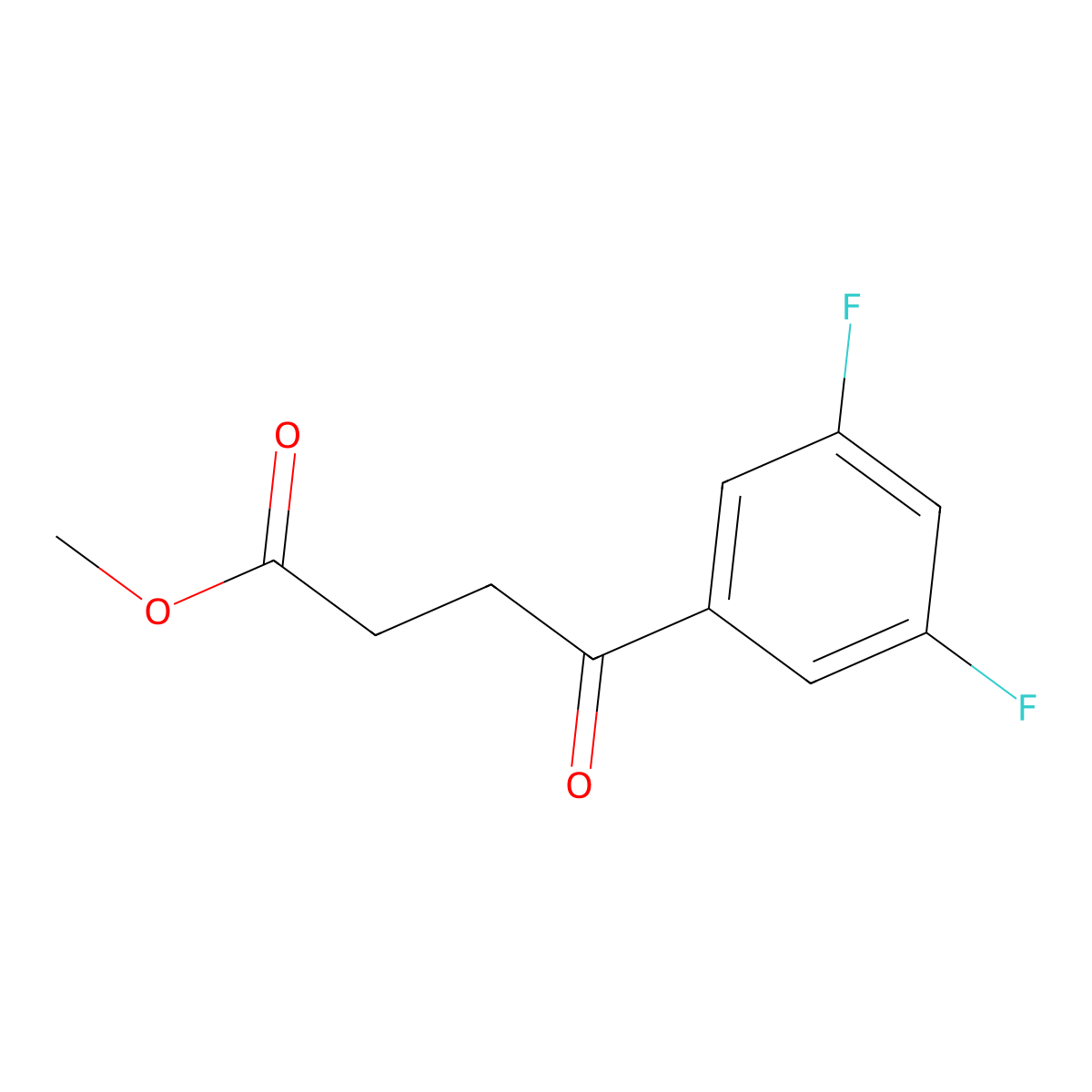 Methyl 4-(3,5-difluorophenyl)-4-oxobutanoate molecular structure, CAS 1695030-70-6