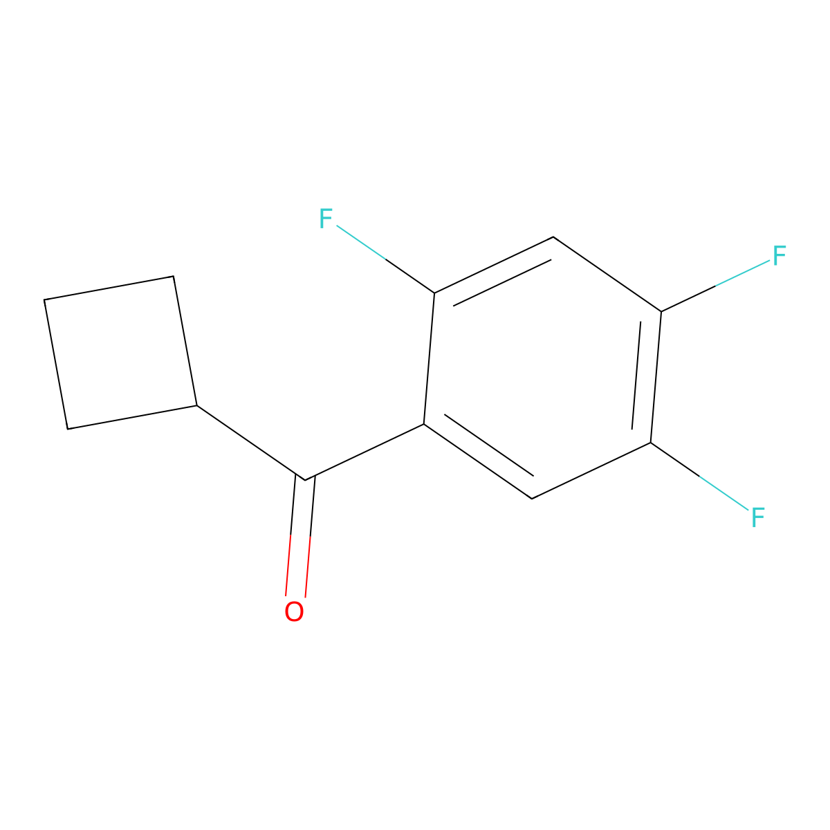 Cyclobutyl(2,4,5-trifluorophenyl)methanone molecular structure, CAS 1695043-03-8