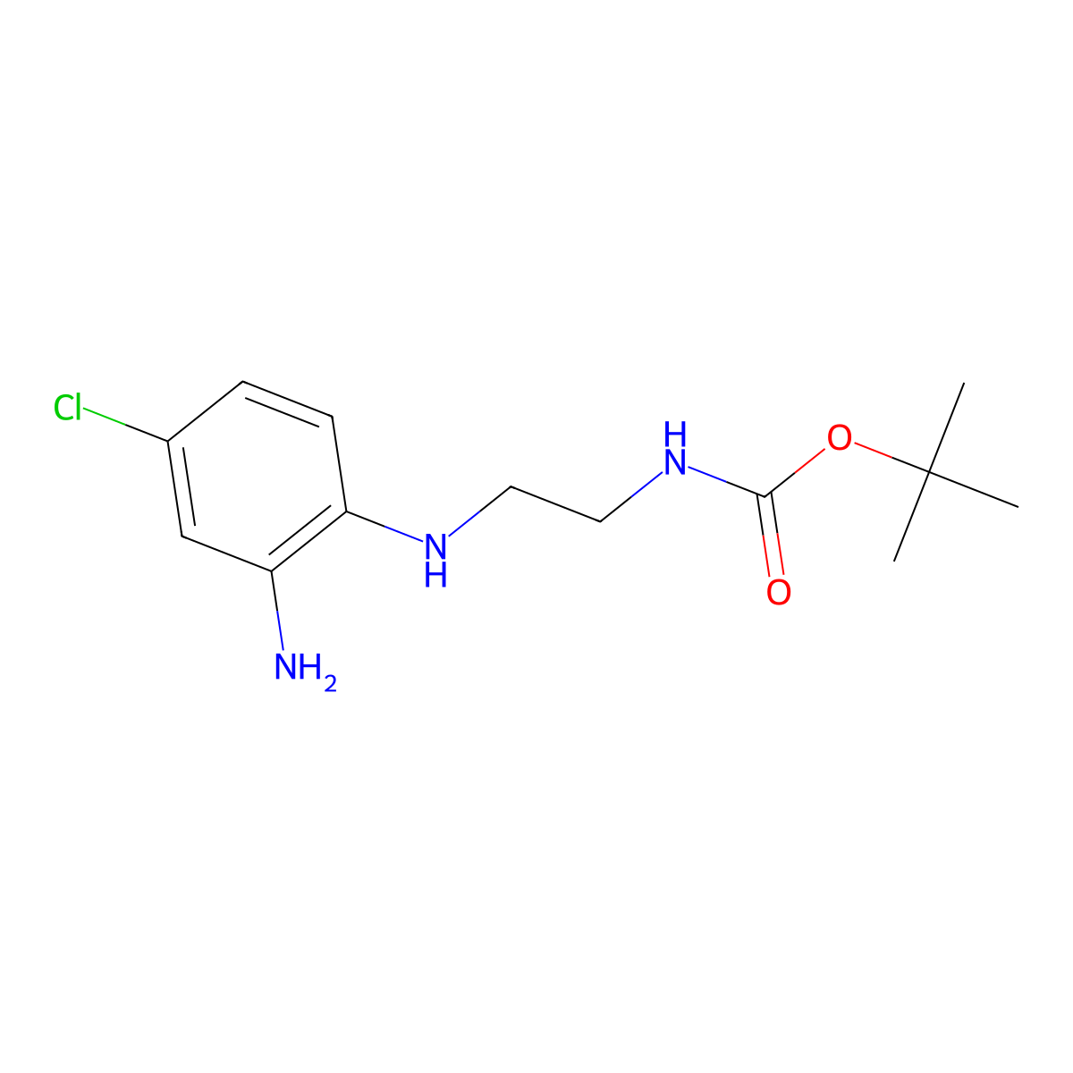 tert-butyl N-{2-[(2-amino-4-chlorophenyl)amino]ethyl}carbamate molecular structure, CAS 1695045-35-2