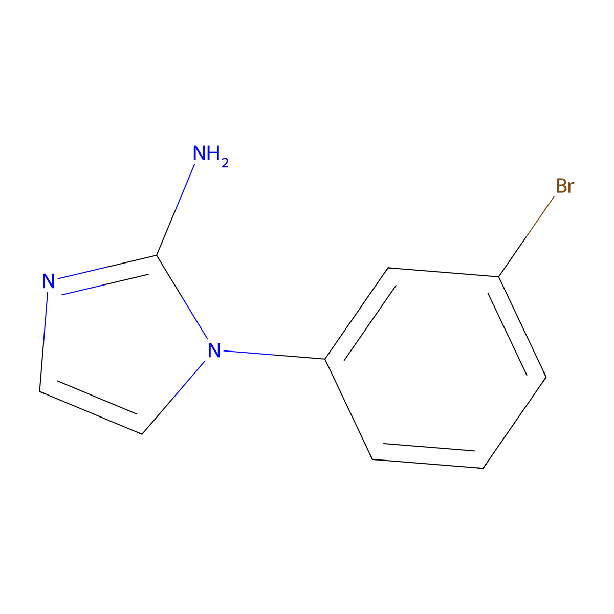 1-(3-Bromophenyl)-1H-imidazol-2-amine molecular structure, CAS 1695056-60-0