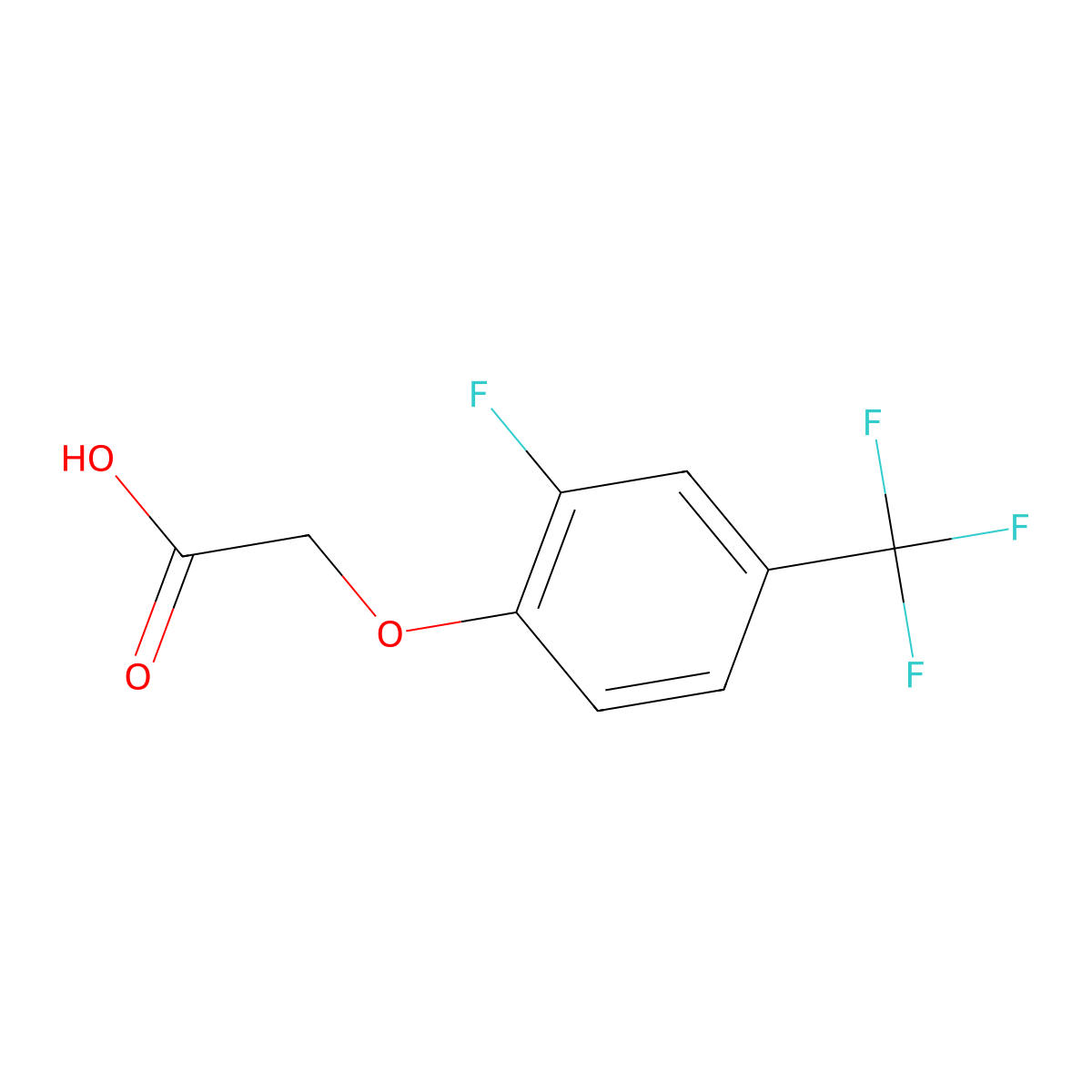 2-FLuoro-4-(trifluoromethyl)phenoxyacetic acid molecular structure, CAS 1695060-77-5