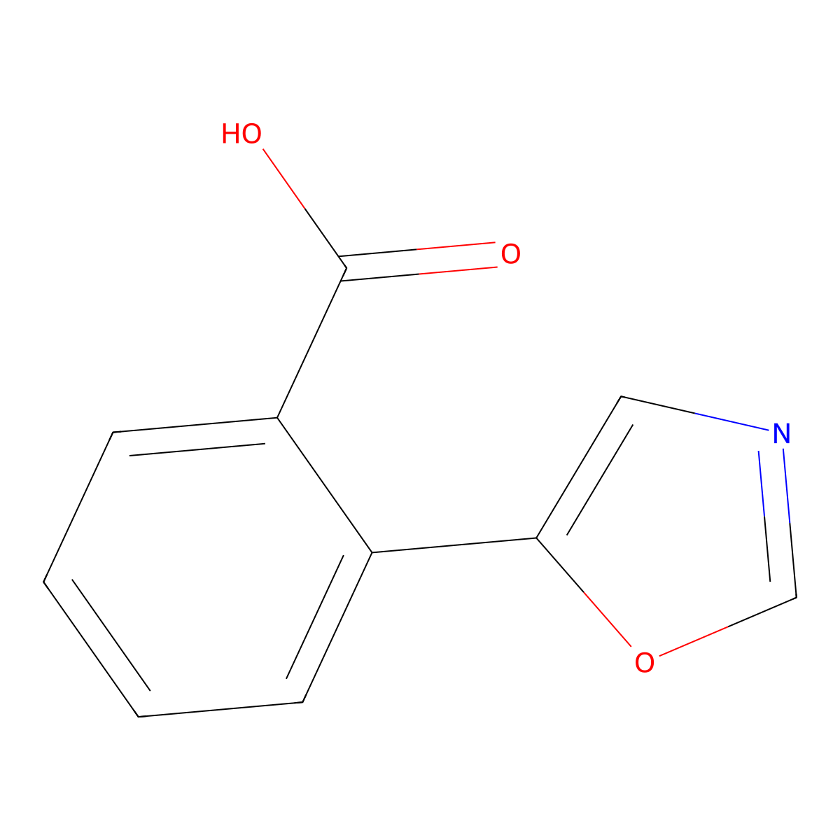 2-(5-Oxazolyl)benzoic Acid molecular structure, CAS 169508-94-5