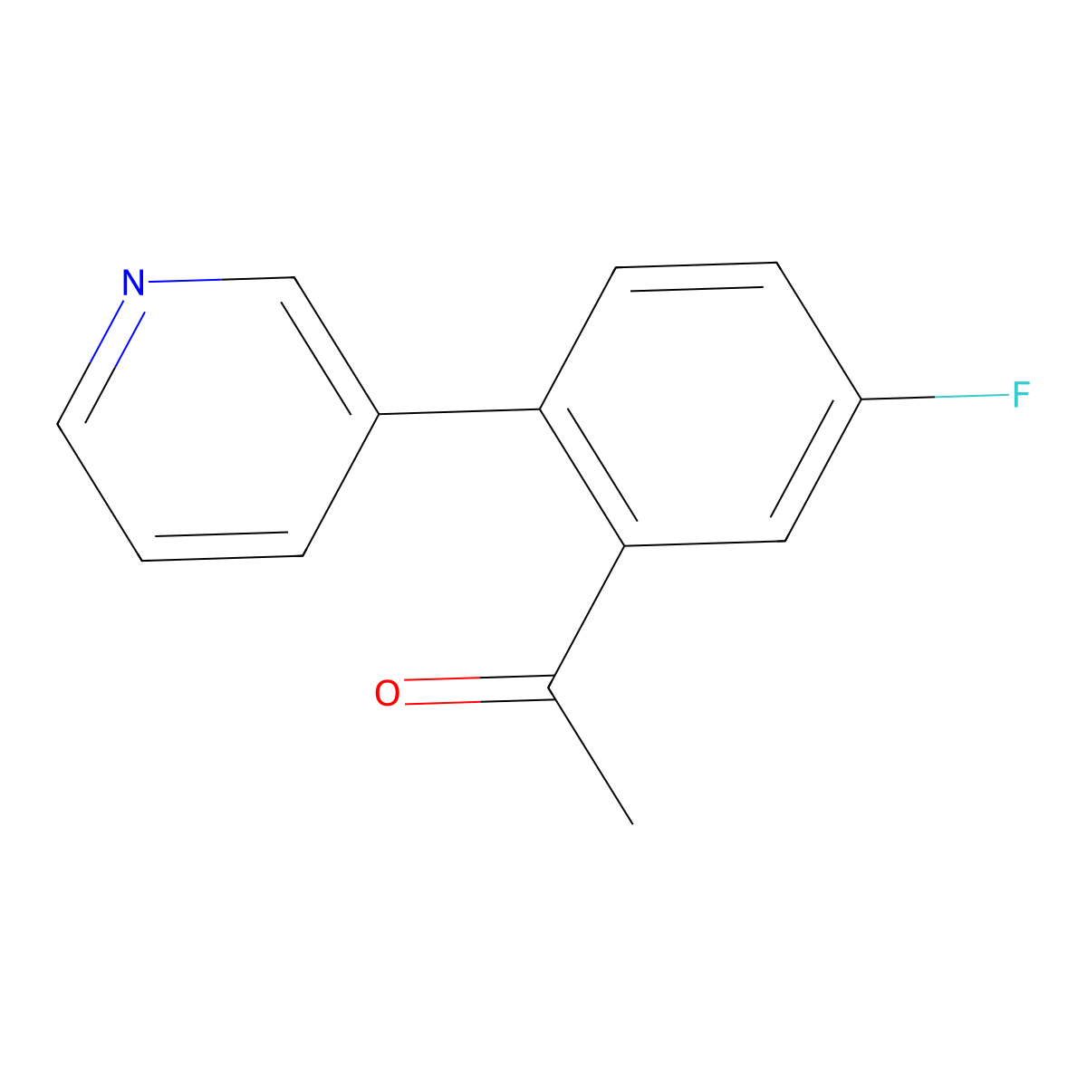 1-(5-Fluoro-2-(pyridin-3-yl)phenyl)ethanone molecular structure, CAS 1695098-94-2