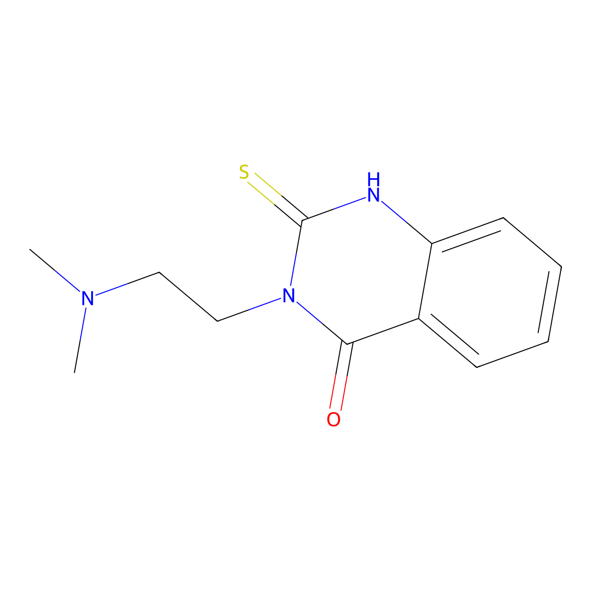 3-[2-(dimethylamino)ethyl]-2-thioxo-2,3-dihydroquinazolin-4(1H)-one molecular structure, CAS 16951-27-2