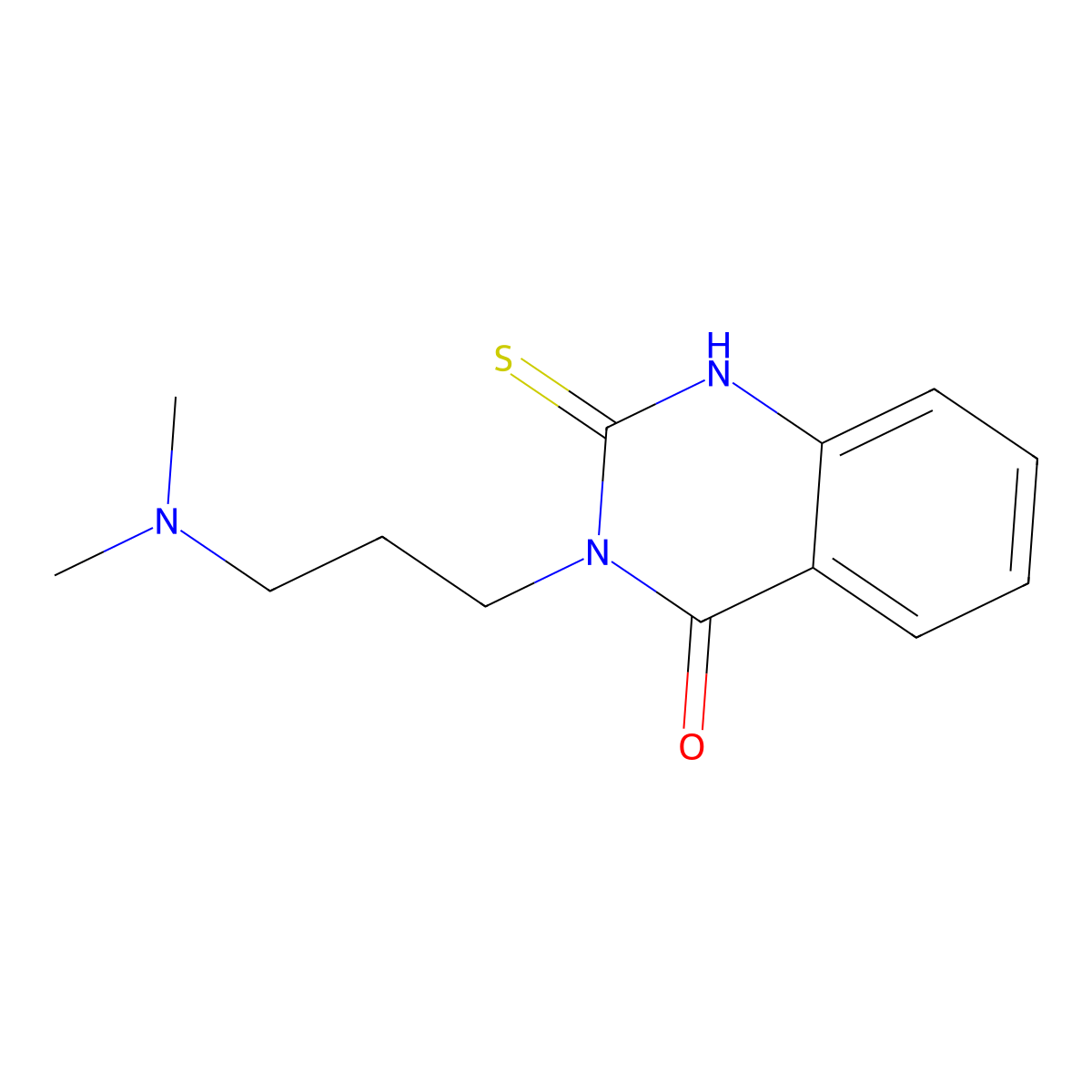 3-[3-(Dimethylamino)propyl]-2-sulfanyl-3,4-dihydroquinazolin-4-one molecular structure, CAS 16951-28-3