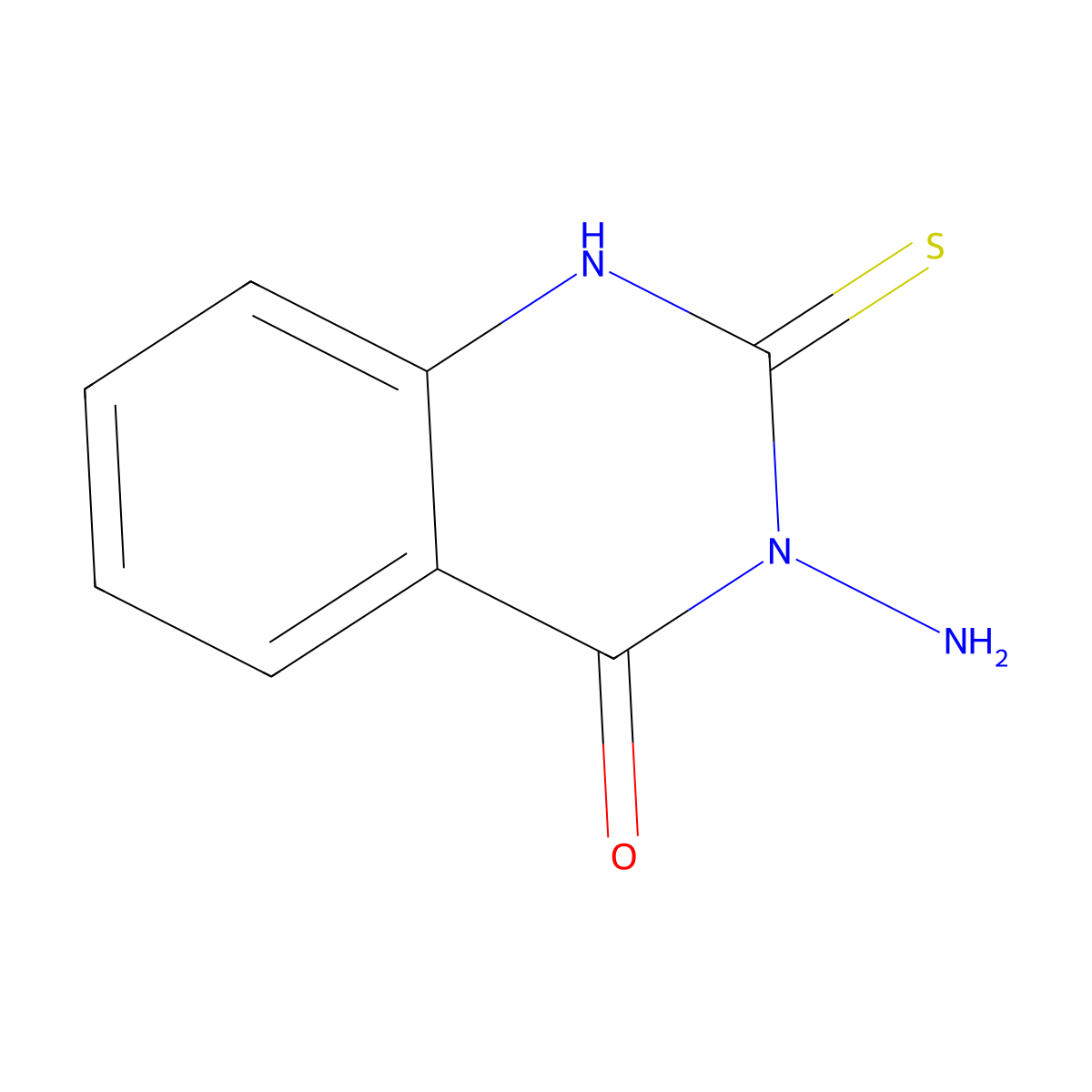 3-Amino-2-mercapto-3H-quinazolin-4-one molecular structure, CAS 16951-33-0