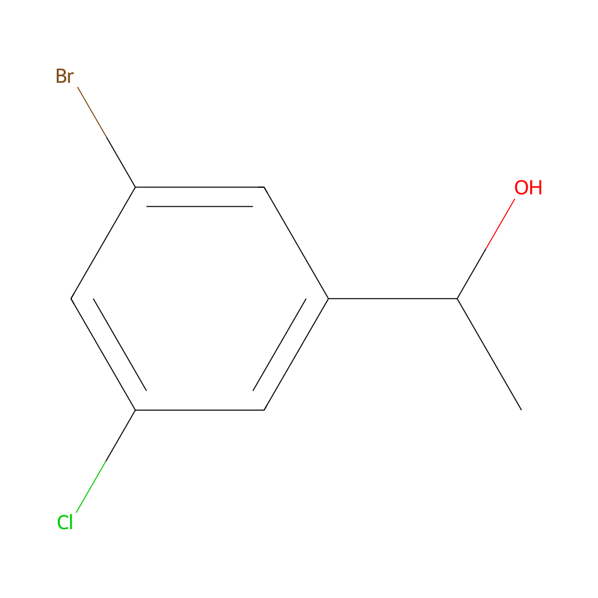 1-(3-Bromo-5-chlorophenyl)ethan-1-OL molecular structure, CAS 1695104-51-8