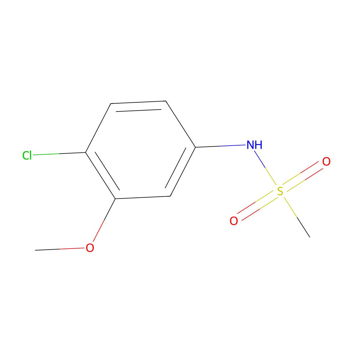 N-(4-Chloro-3-methoxyphenyl)methanesulfonamide molecular structure, CAS 1695106-50-3