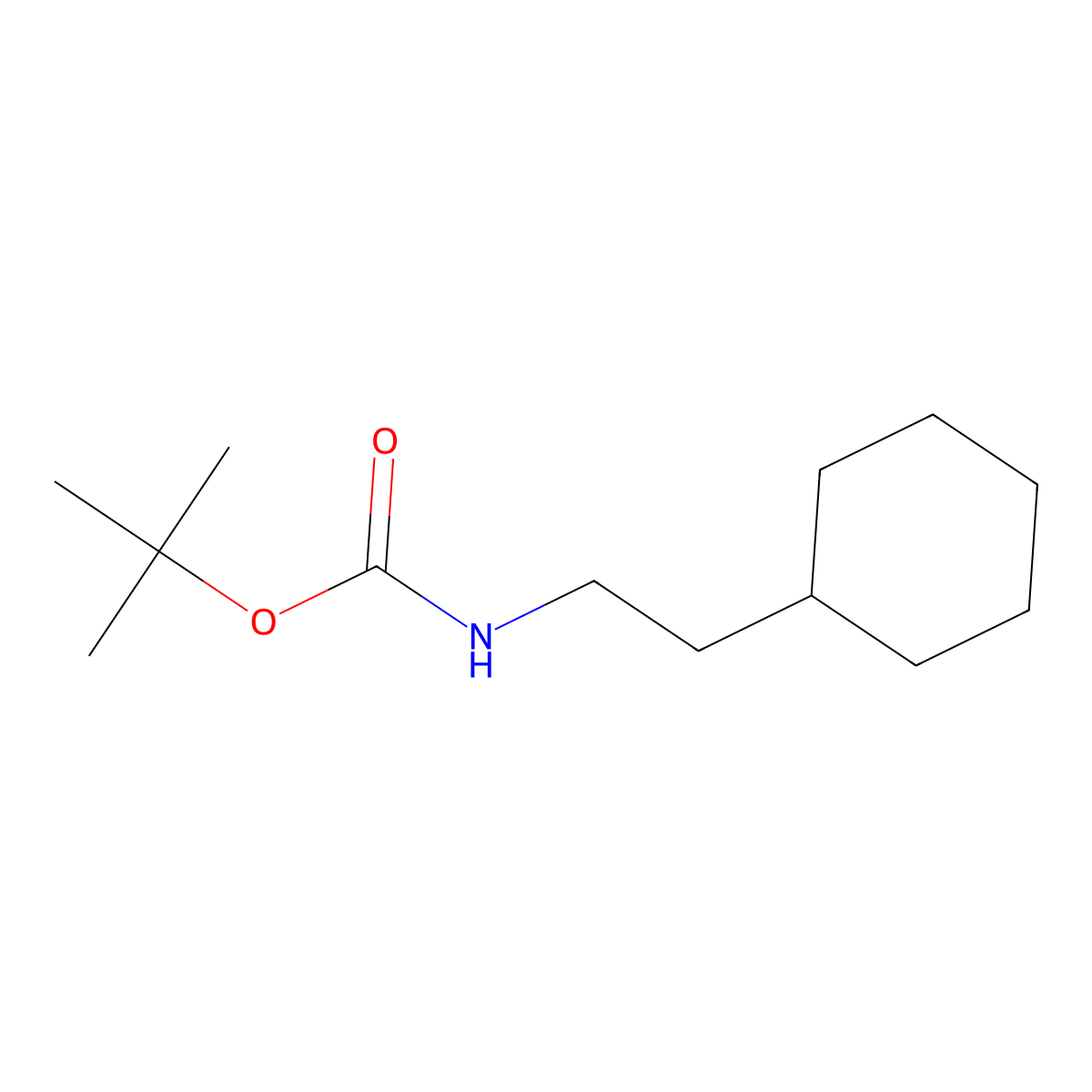 N-BOC-2-cyclohexylethylamine molecular structure, CAS 169512-87-2