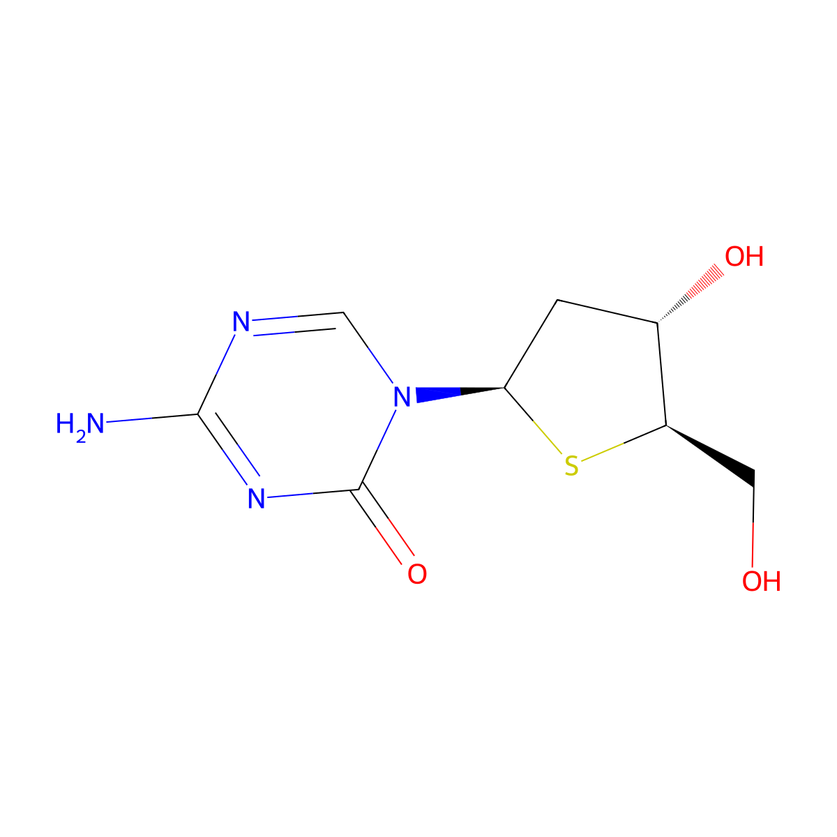 5-Aza-4'-thio-2'-deoxycytidine molecular structure, CAS 169514-76-5