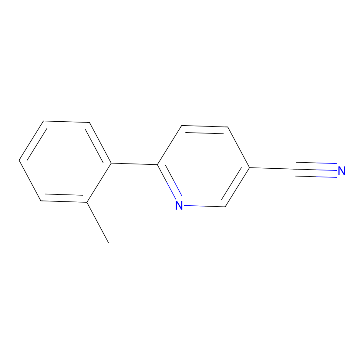 6-o-Tolylnicotinonitrile molecular structure, CAS 1695150-24-3