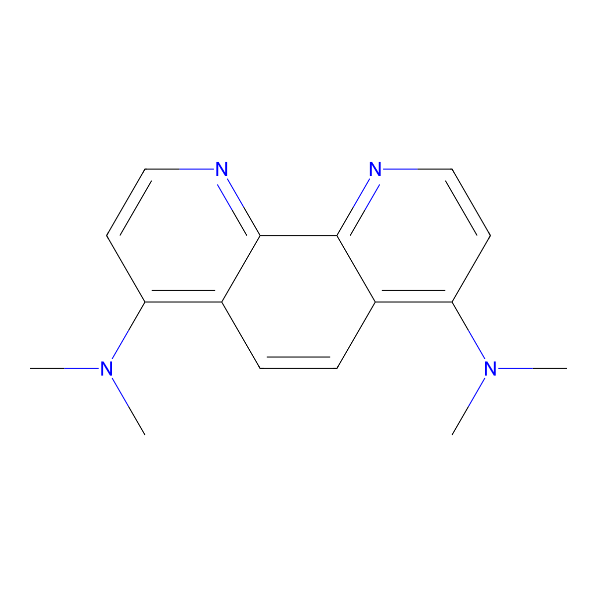 4,7-Bis(dimethylamino)-1,10-phenanthroline molecular structure, CAS 169516-12-5