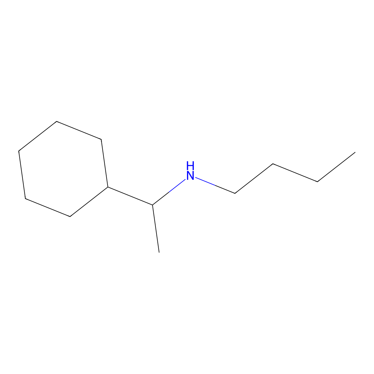 Butyl(1-cyclohexylethyl)amine molecular structure, CAS 169516-15-8
