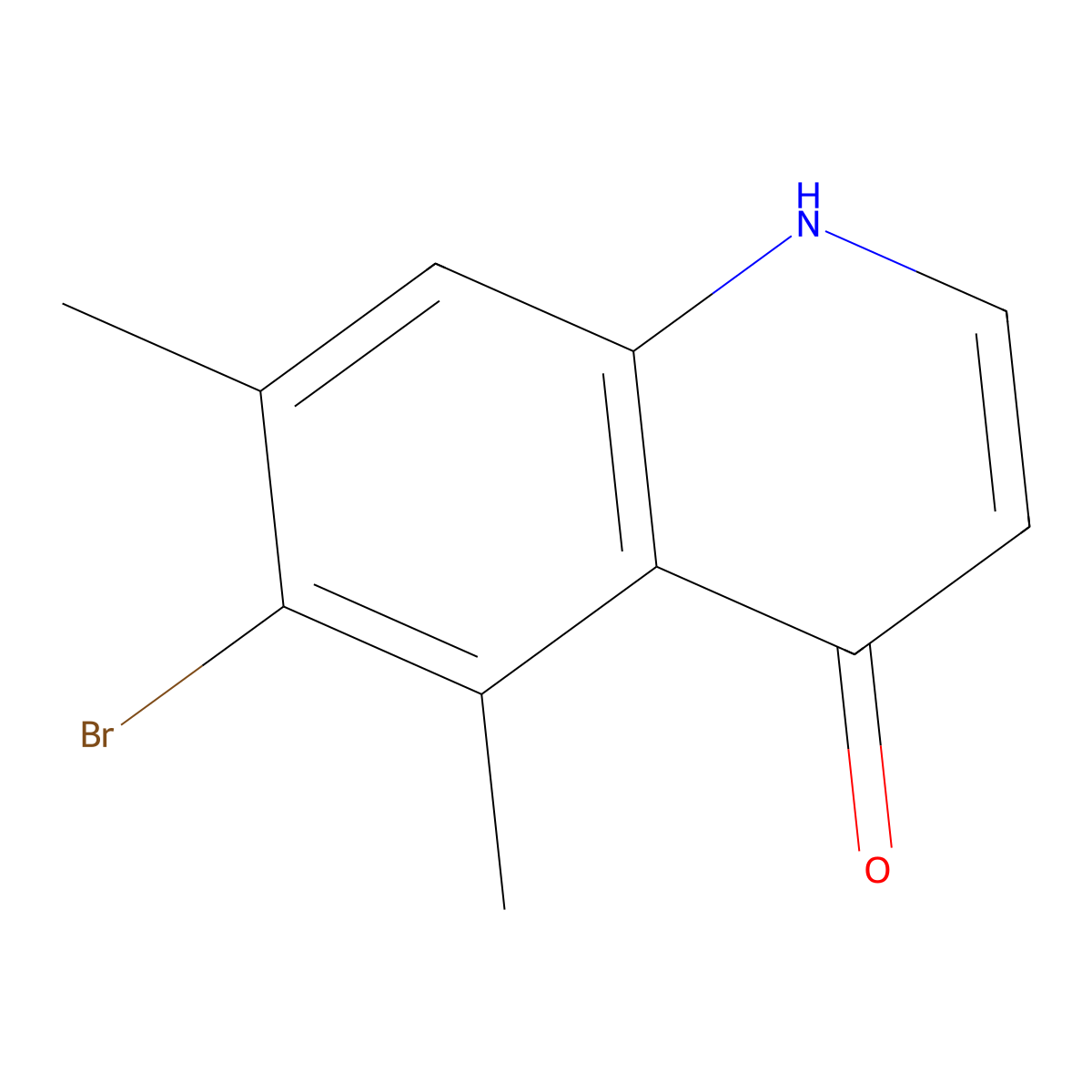 6-Bromo-5,7-dimethyl-1,4-dihydroquinolin-4-one molecular structure, CAS 1695161-90-0