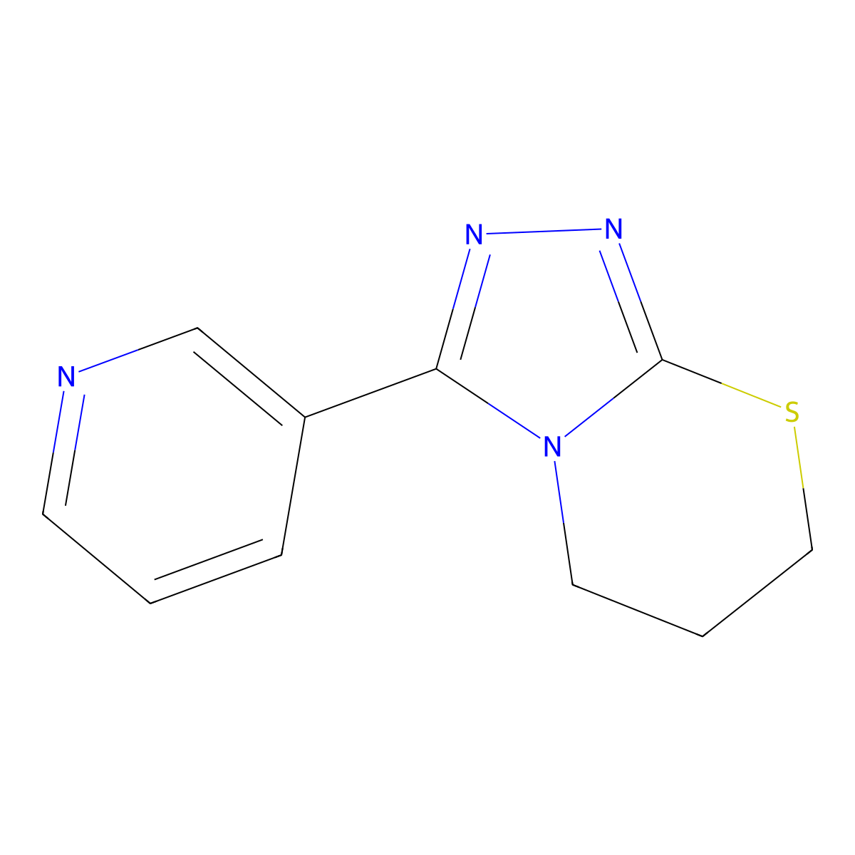 3-(3-pyridinyl)-6,7-dihydro-5H-[1,2,4]triazolo[3,4-b][1,3]thiazine molecular structure, CAS 169517-99-1