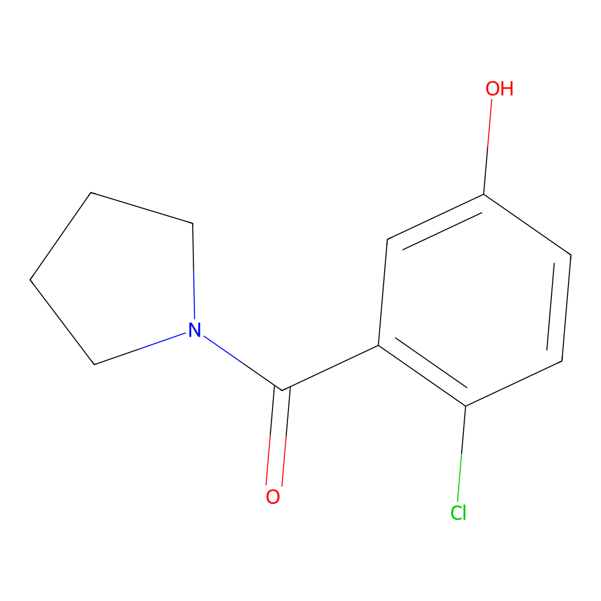 4-Chloro-3-[(pyrrolidin-1-yl)carbonyl]phenol molecular structure, CAS 1695181-52-2