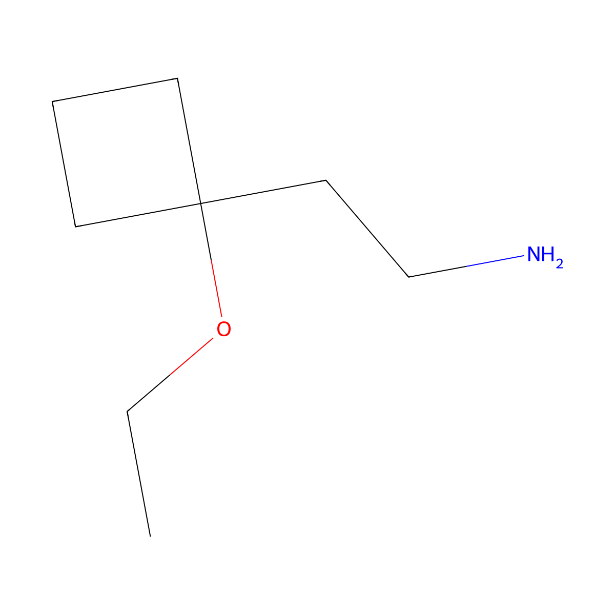 2-(1-Ethoxycyclobutyl)ethan-1-amine molecular structure, CAS 1695182-47-8