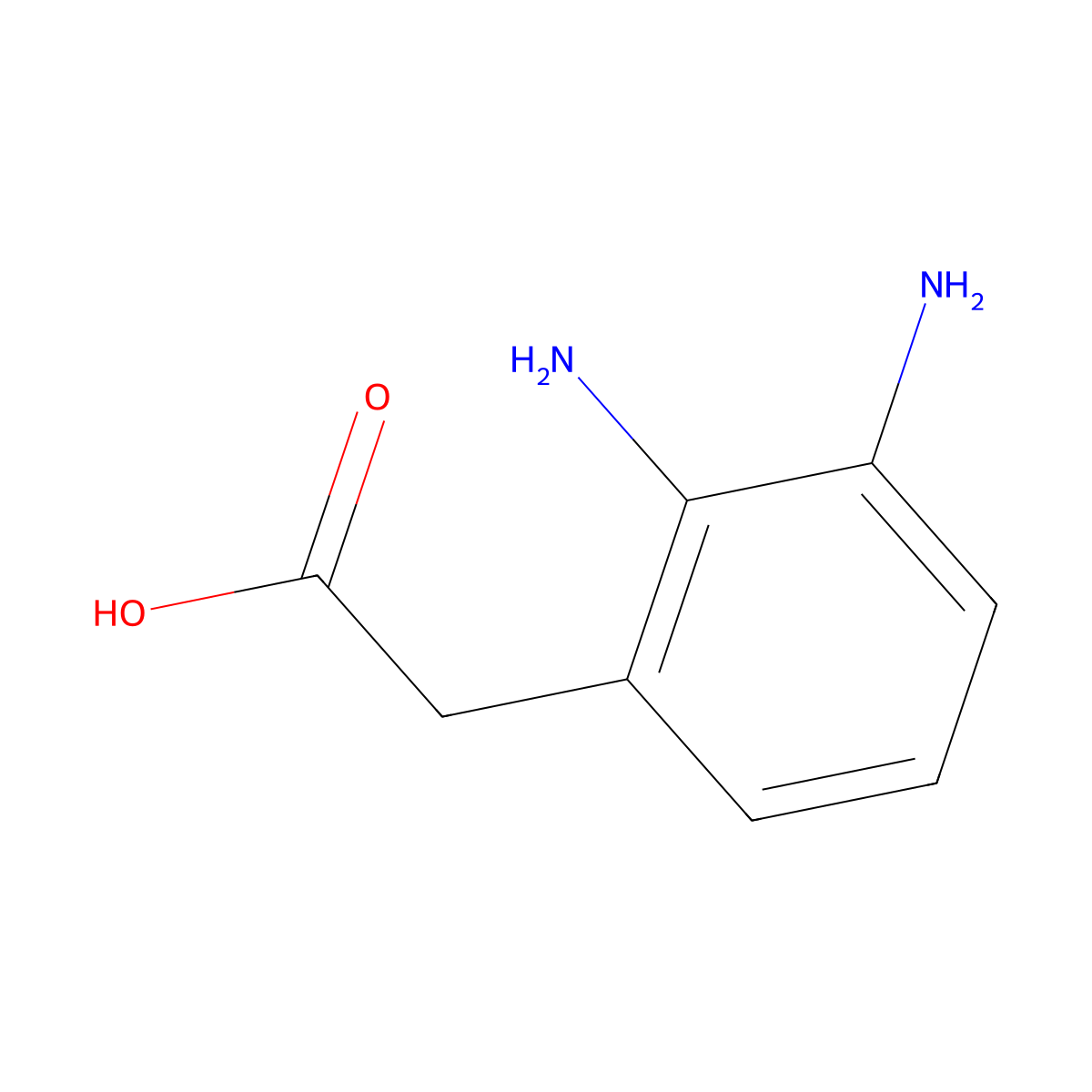 2-(2,3-Diaminophenyl)acetic acid molecular structure, CAS 1695209-76-7