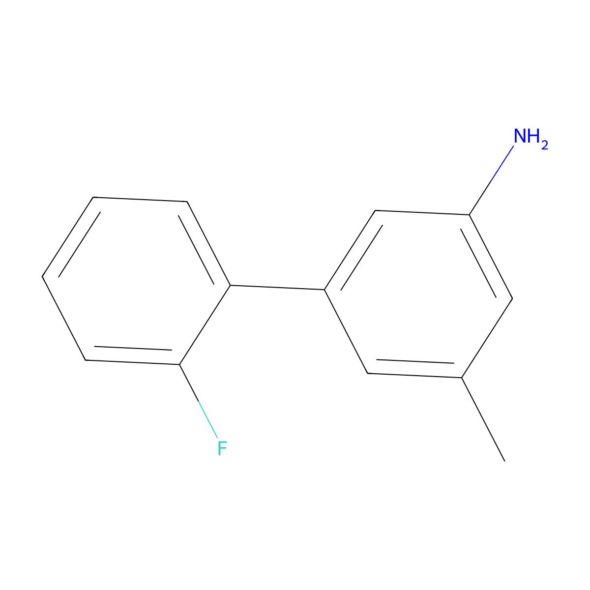 3-(2-Fluorophenyl)-5-methylaniline molecular structure, CAS 1695215-47-4