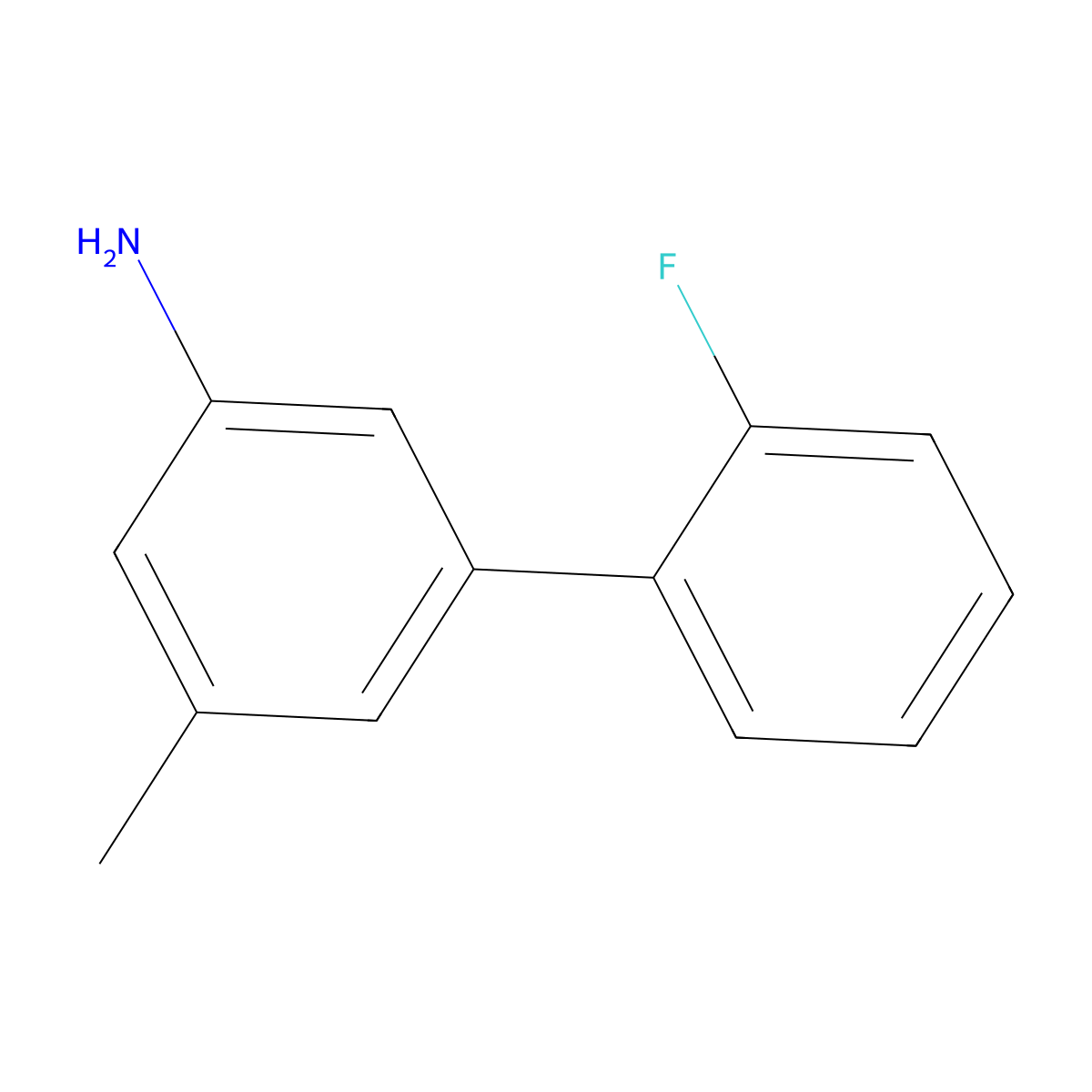 3-(2-Fluorophenyl)-5-methylaniline molecular structure, CAS 1695215-47-4