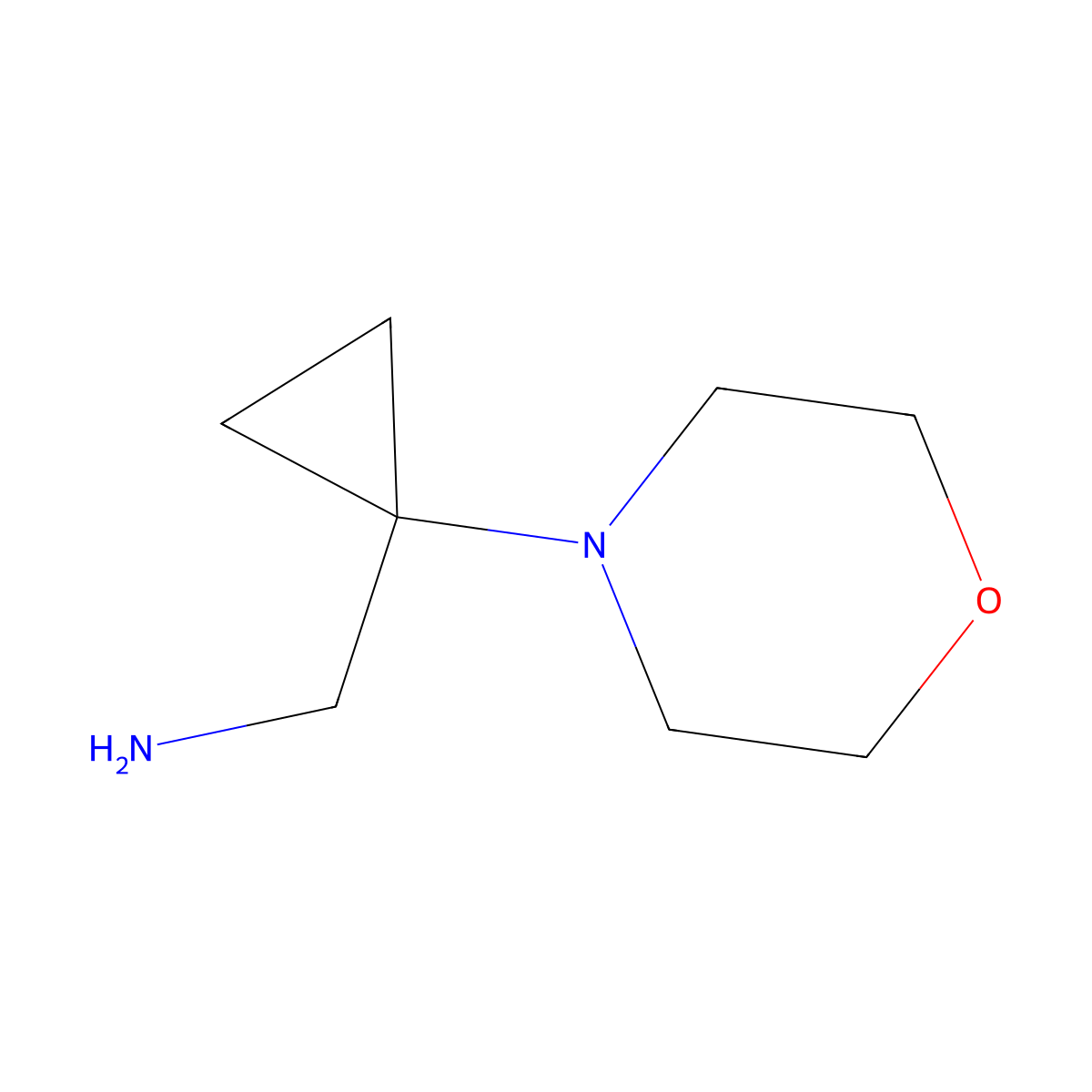 (1-(Morpholin-4-yl)cyclopropyl)methanamine molecular structure, CAS 1695222-68-4