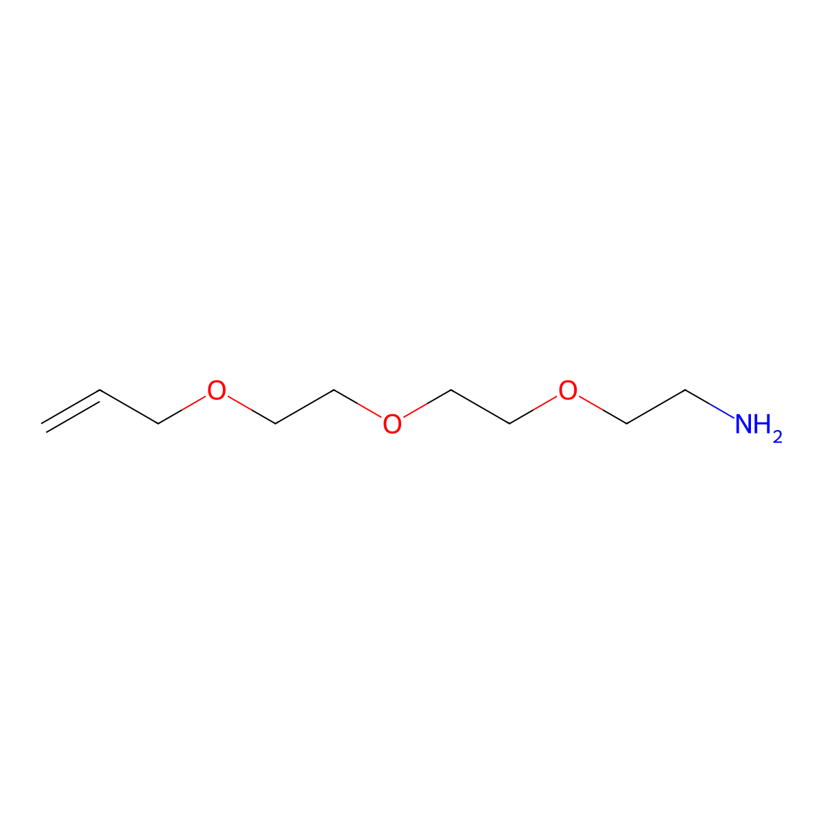 3-{2-[2-(2-Aminoethoxy)ethoxy]ethoxy}prop-1-ene molecular structure, CAS 169523-21-1