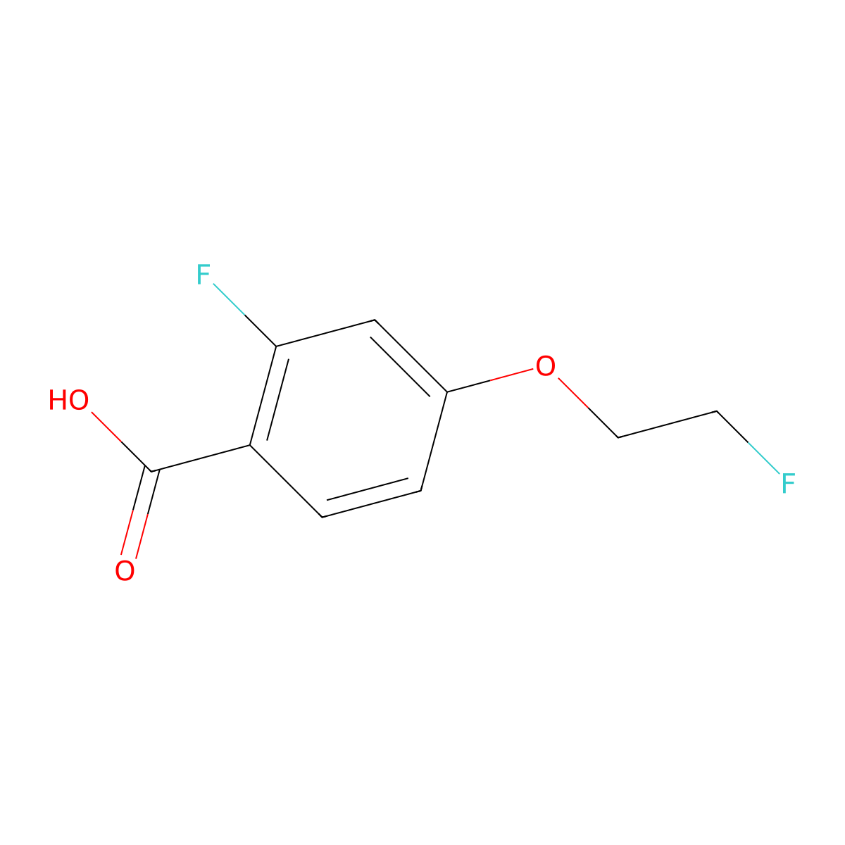 2-Fluoro-4-(2-fluoroethoxy)benzoic acid molecular structure, CAS 1695242-30-8
