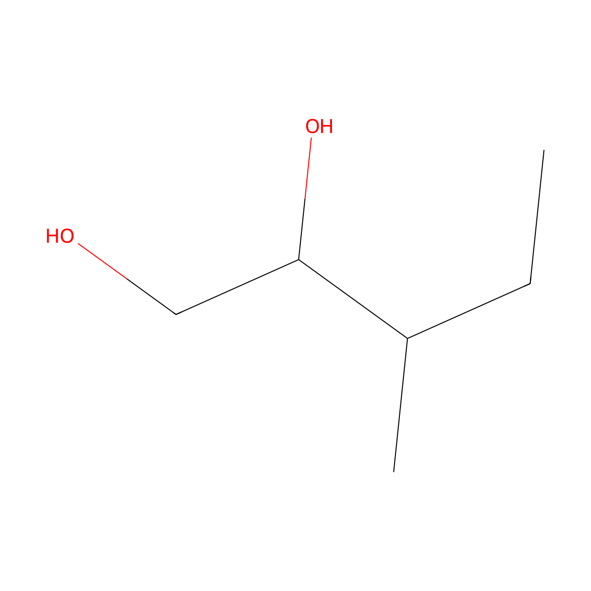 3-Methylpentane-1,2-diol molecular structure, CAS 169525-19-3