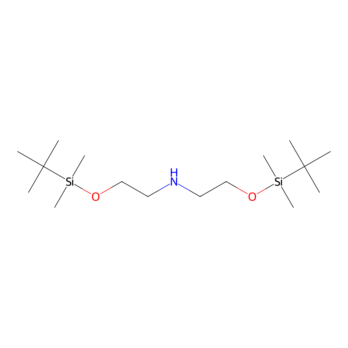 Bis(2-((tert-butyldimethylsilyl)oxy)ethyl)amine molecular structure, CAS 169527-49-5