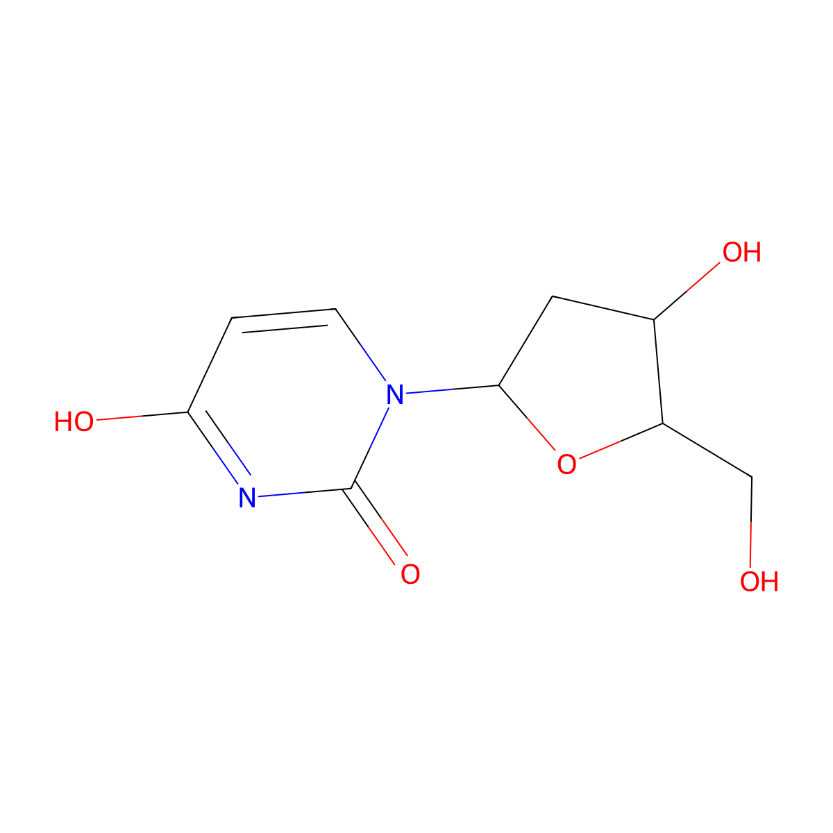 1-(2-Deoxypentofuranosyl)pyrimidine-2,4(1H,3H)-dione molecular structure, CAS 169527-96-2