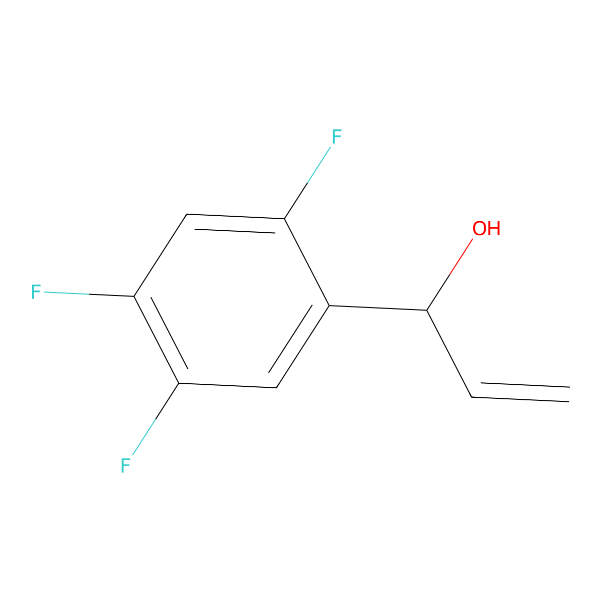 1-(2,4,5-Trifluorophenyl)prop-2-en-1-ol molecular structure, CAS 1695282-66-6