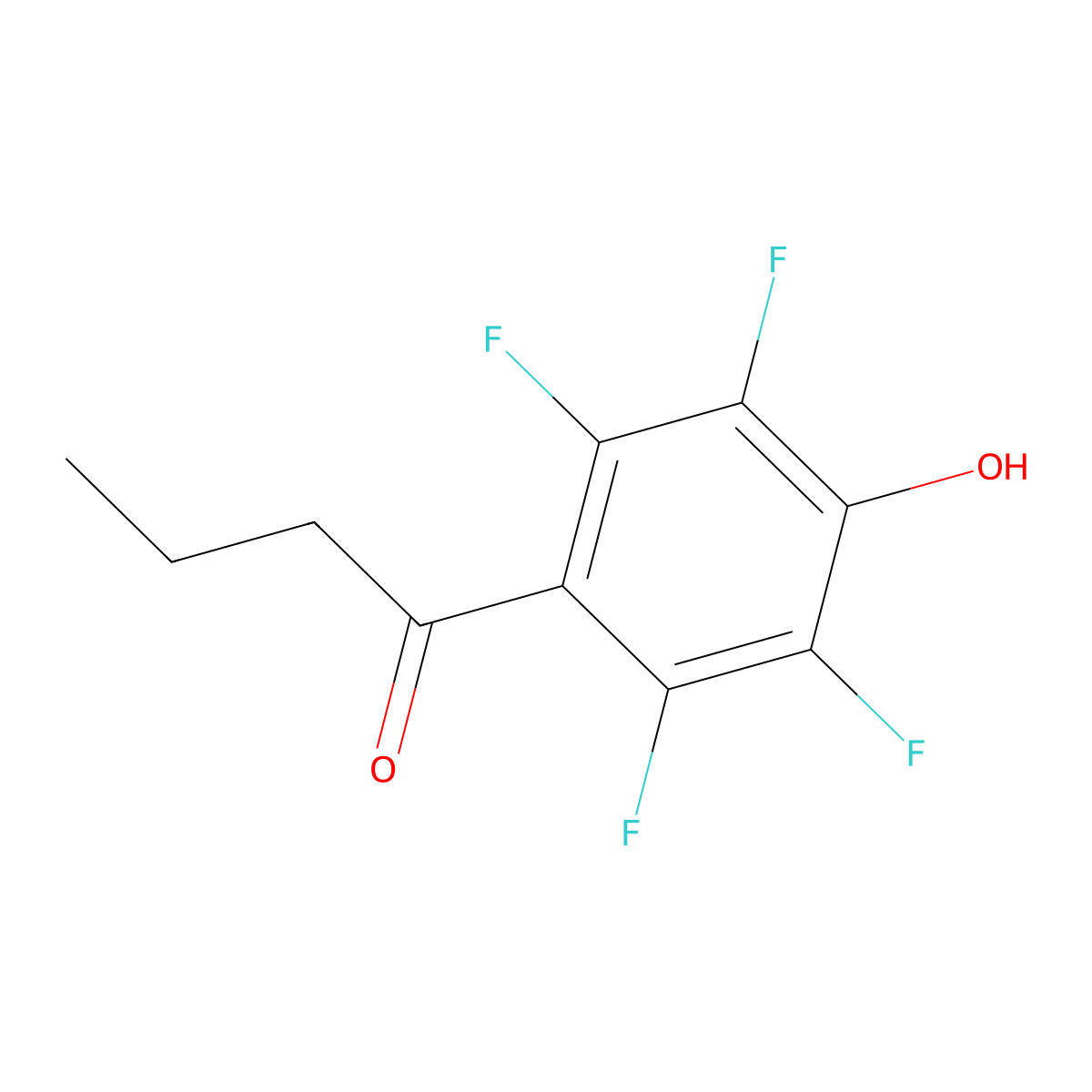 1-(2,3,5,6-Tetrafluoro-4-hydroxyphenyl)butan-1-one molecular structure, CAS 1695285-99-4