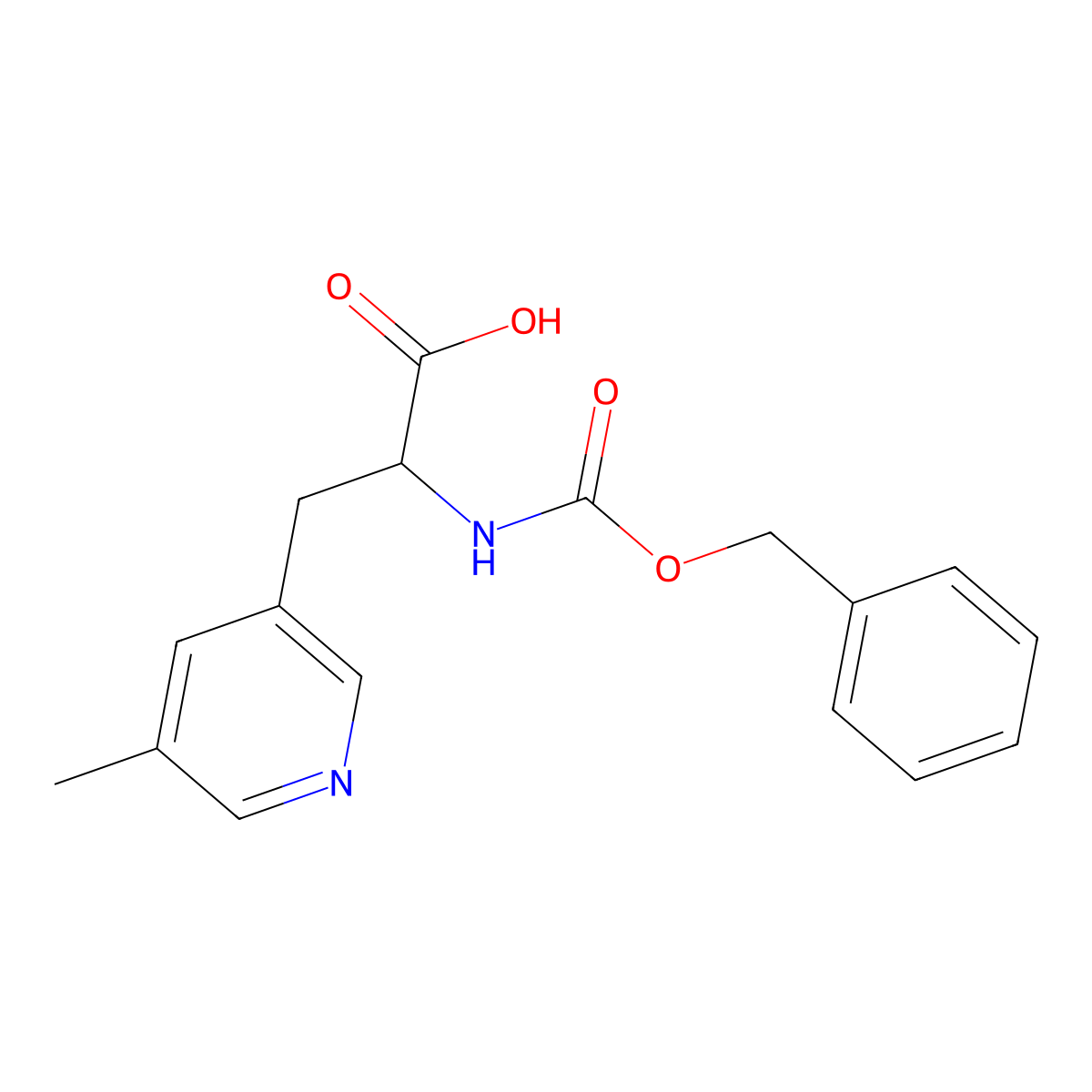 2-{[(Benzyloxy)carbonyl]amino}-3-(5-methylpyridin-3-yl)propanoic acid molecular structure, CAS 1695287-54-7
