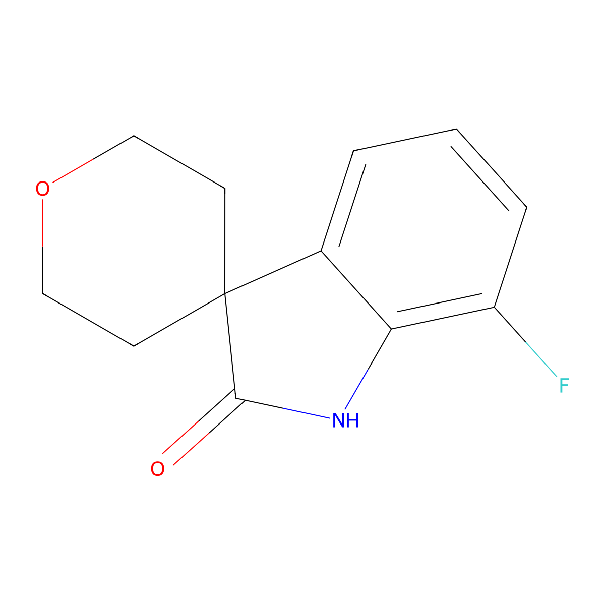 7-Fluoro-1H-spiro[indole-3,4'-oxane]-2-one molecular structure, CAS 1695305-20-4