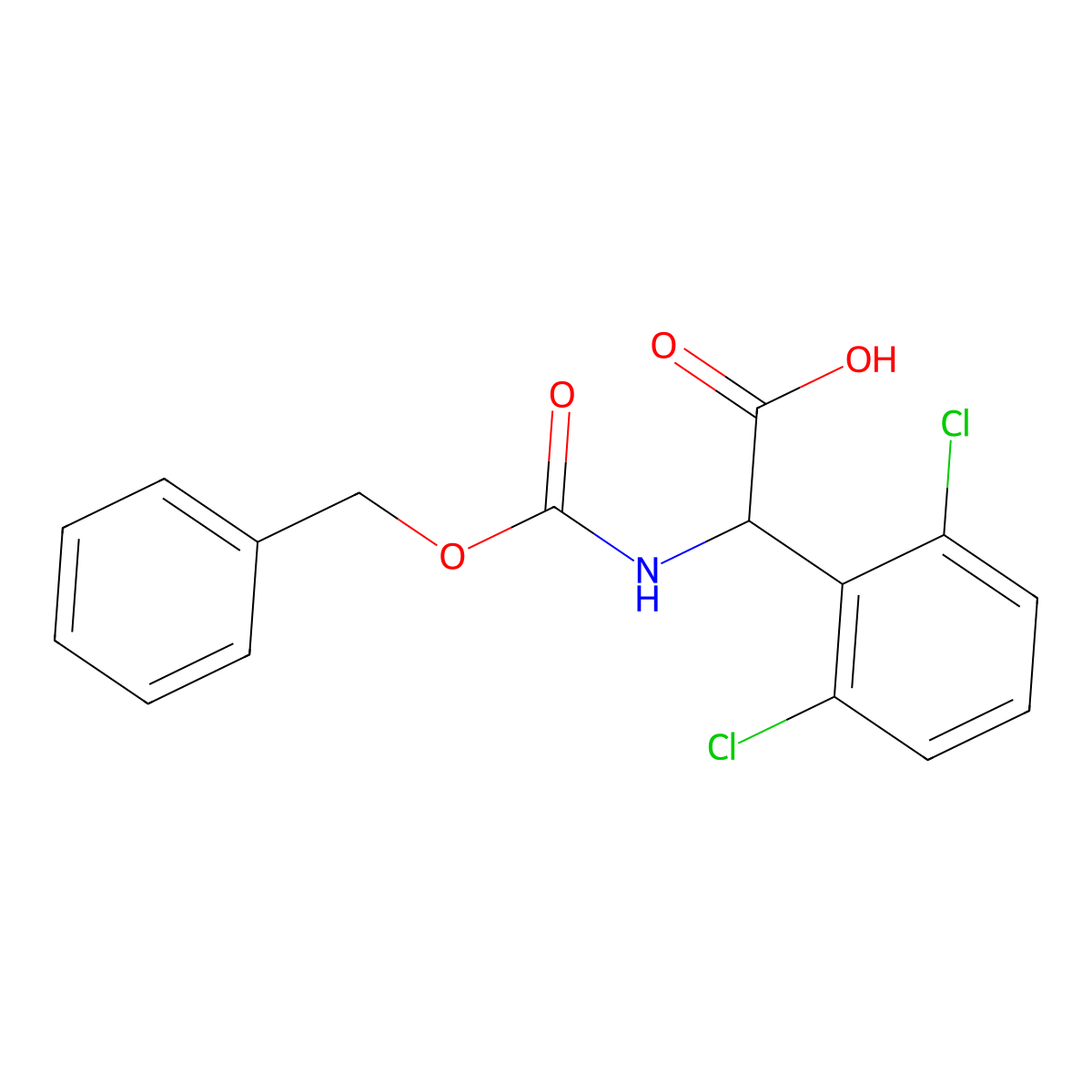 2-{[(Benzyloxy)carbonyl]amino}-2-(2,6-dichlorophenyl)acetic acid molecular structure, CAS 1695316-46-1